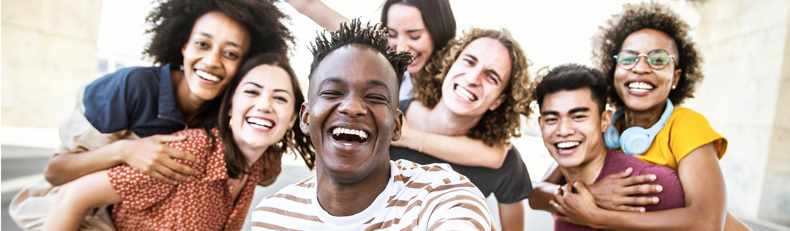 Group of diverse young adults