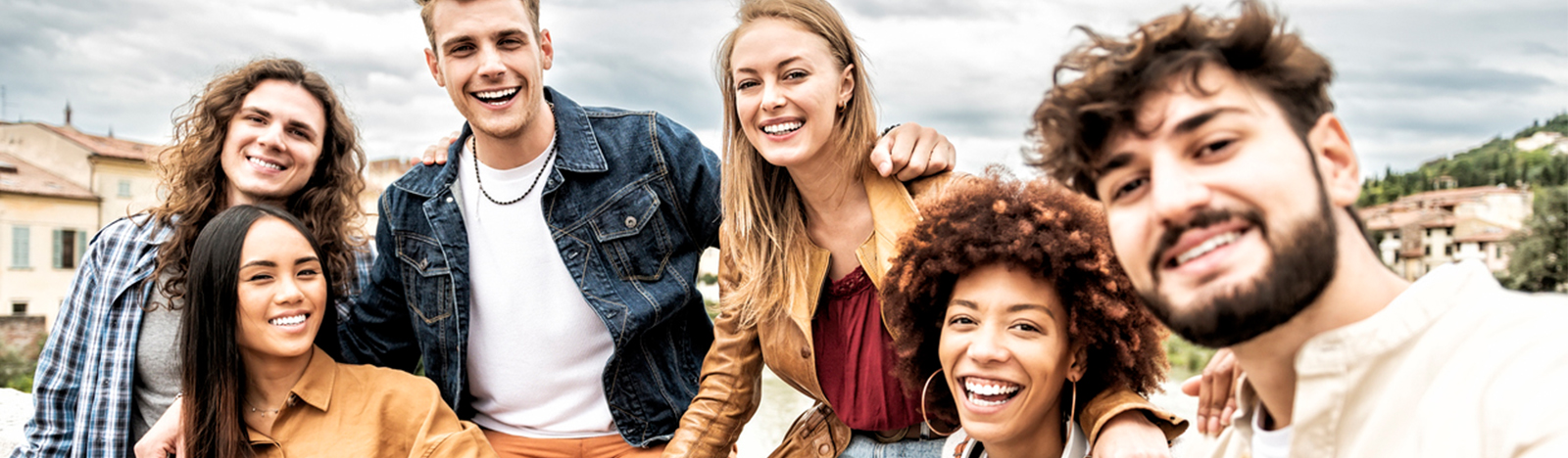 Group of diverse young adults