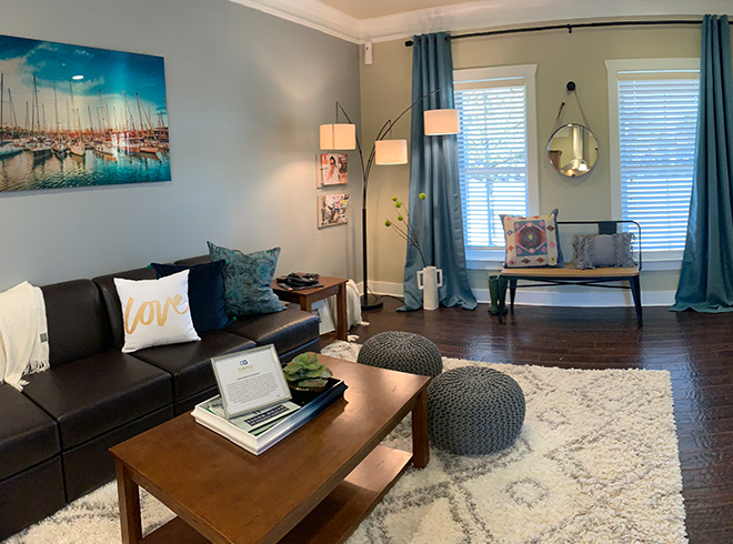 Furnished apartment living space