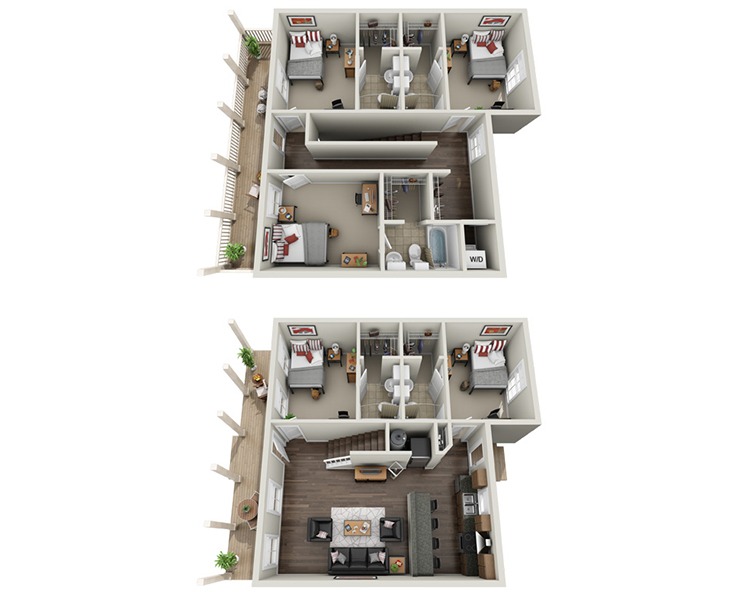 5BR/5BA - Cottage Floor plan