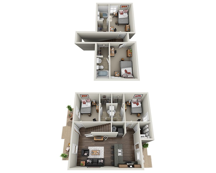 4BR/4BA - Cottage Floor plan