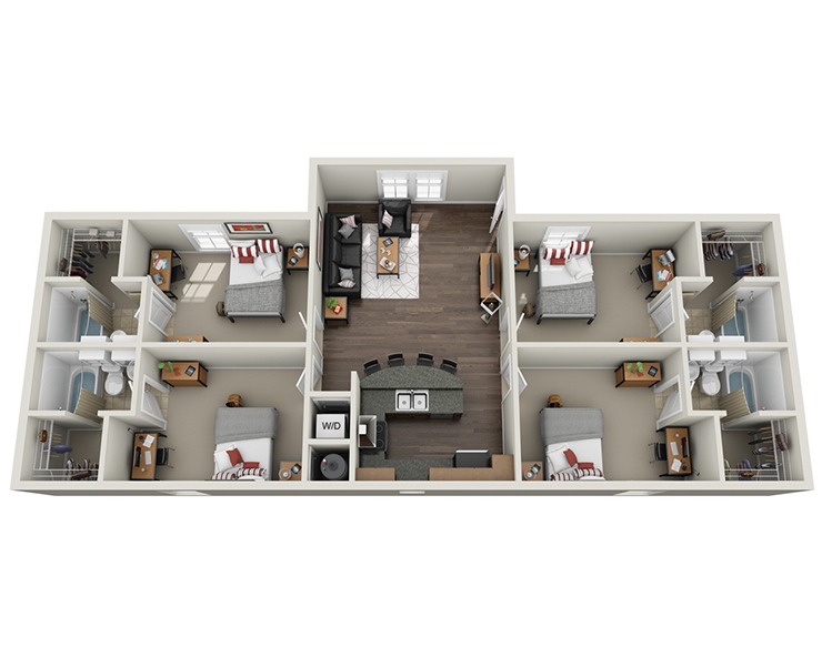 4BR/4BA - Lodge Floor plan